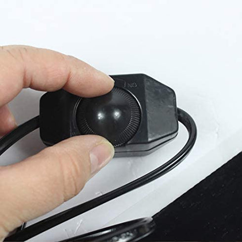 MQ Reptile Terrarium Heat Pad with LCD Digital Thermometer, 6 x 11in Power Adjustment Under Tank Heater Mat for Pets, Small Animals, Seedling, 7W